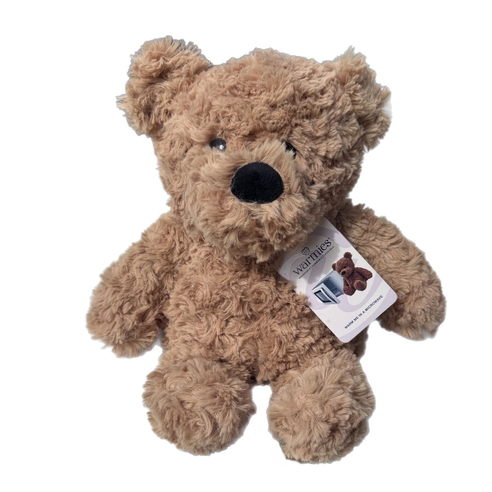 Warmies Brown Curly Bear Full Size 13" Microwavable Weighted Lavender Plush NEW